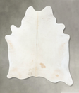 Ivory with Beige XX-Large Brazilian Cowhide Rug 8'0"H x 6'8"W #B25035 by Hudson Hides
