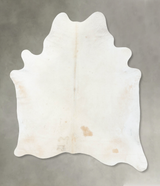 Ivory with Beige XX-Large Brazilian Cowhide Rug 8'0"H x 6'8"W #B25035 by Hudson Hides