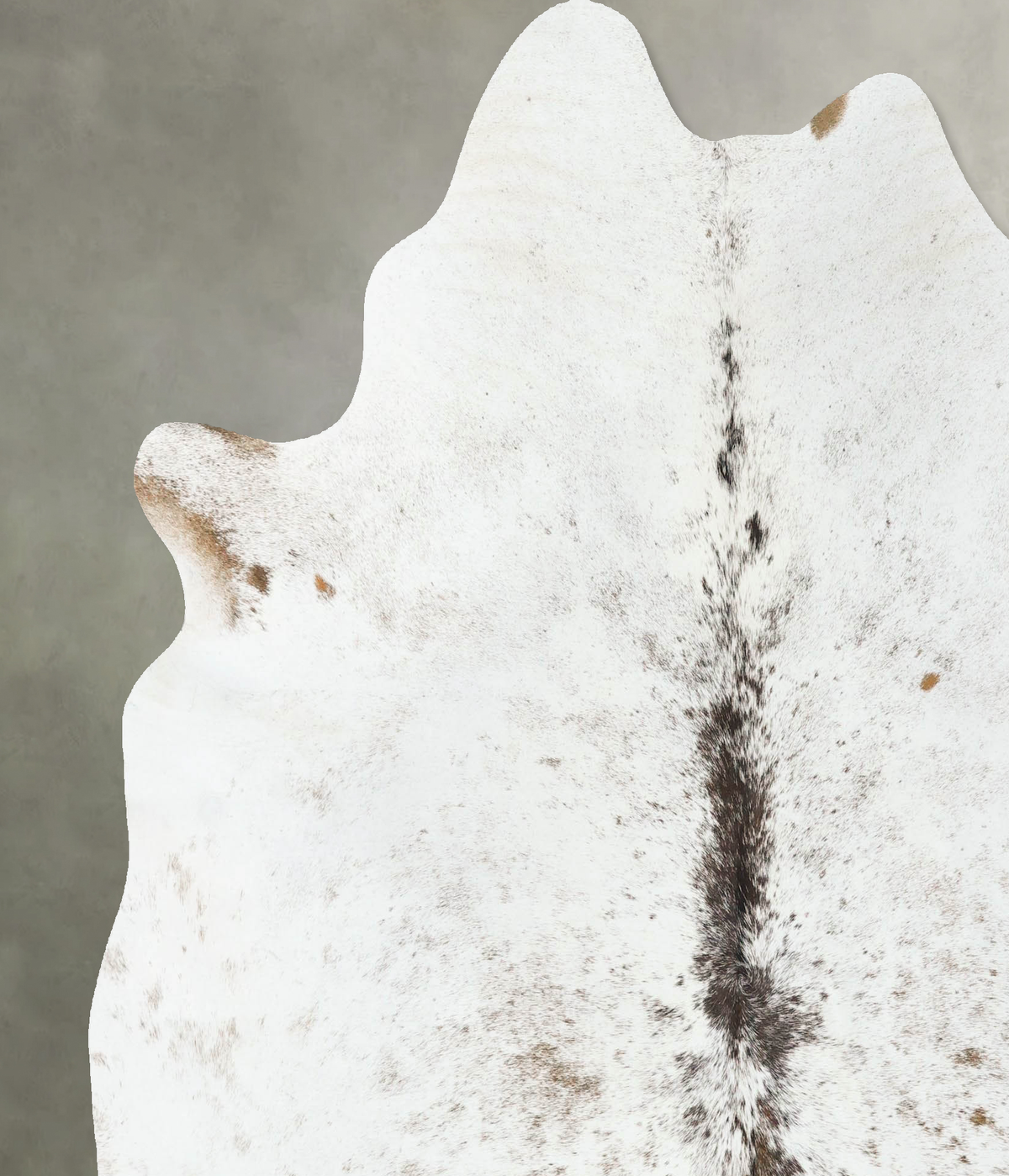 Salt and Pepper Brown X-Large Brazilian Cowhide Rug 7'3"H x 6'6"W #B25045 by Hudson Hides