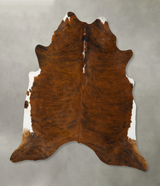 Medium Brindle XX-Large Brazilian Cowhide Rug 7'10"H x 7'2"W #B25050 by Hudson Hides