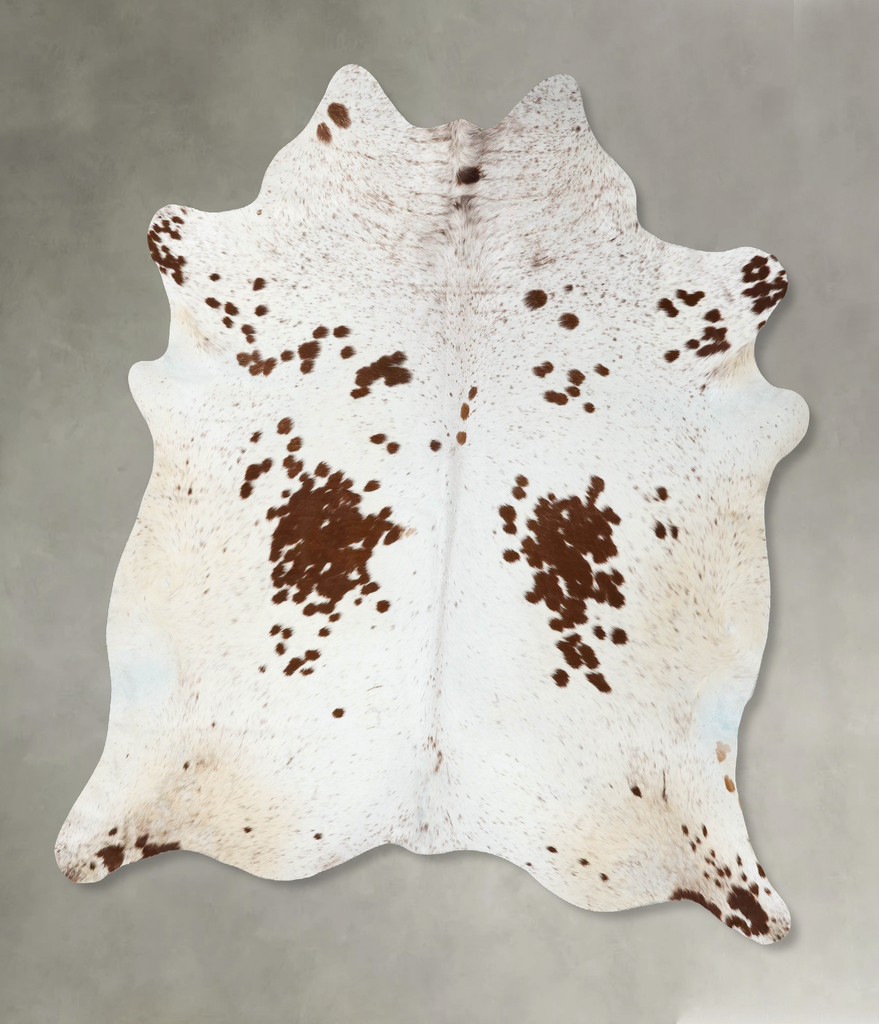 Salt and Pepper Brown XX-Large Brazilian Cowhide Rug 8'0"H x 7'5"W #B25052 by Hudson Hides