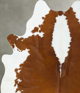 Brown and White Regular XX-Large Brazilian Cowhide Rug 7'11"H x 6'4"W #B25055 by Hudson Hides