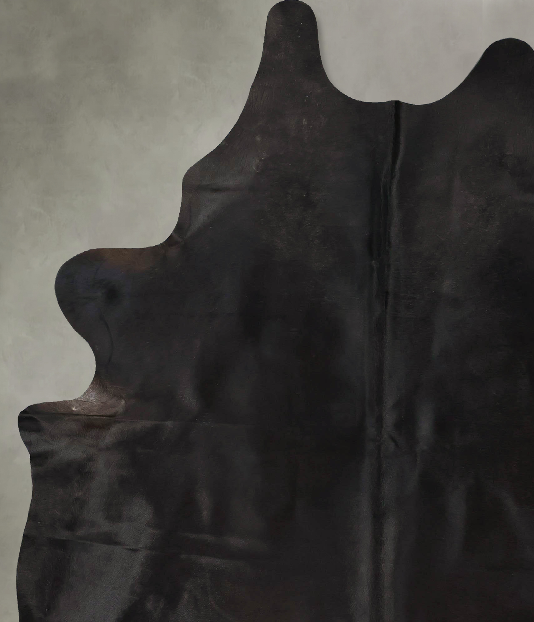 Solid Black XX-Large Brazilian Cowhide Rug 8'7"H x 6'9"W #B25062 by Hu