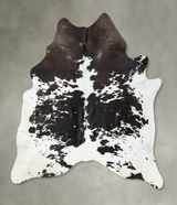 Black and White XX-Large Brazilian Cowhide Rug 8'1"H x 6'7"W #B25068 by Hudson Hides