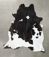 Chocolate and White XX-Large Brazilian Cowhide Rug 7'7"H x 6'9"W #B25075 by Hudson Hides