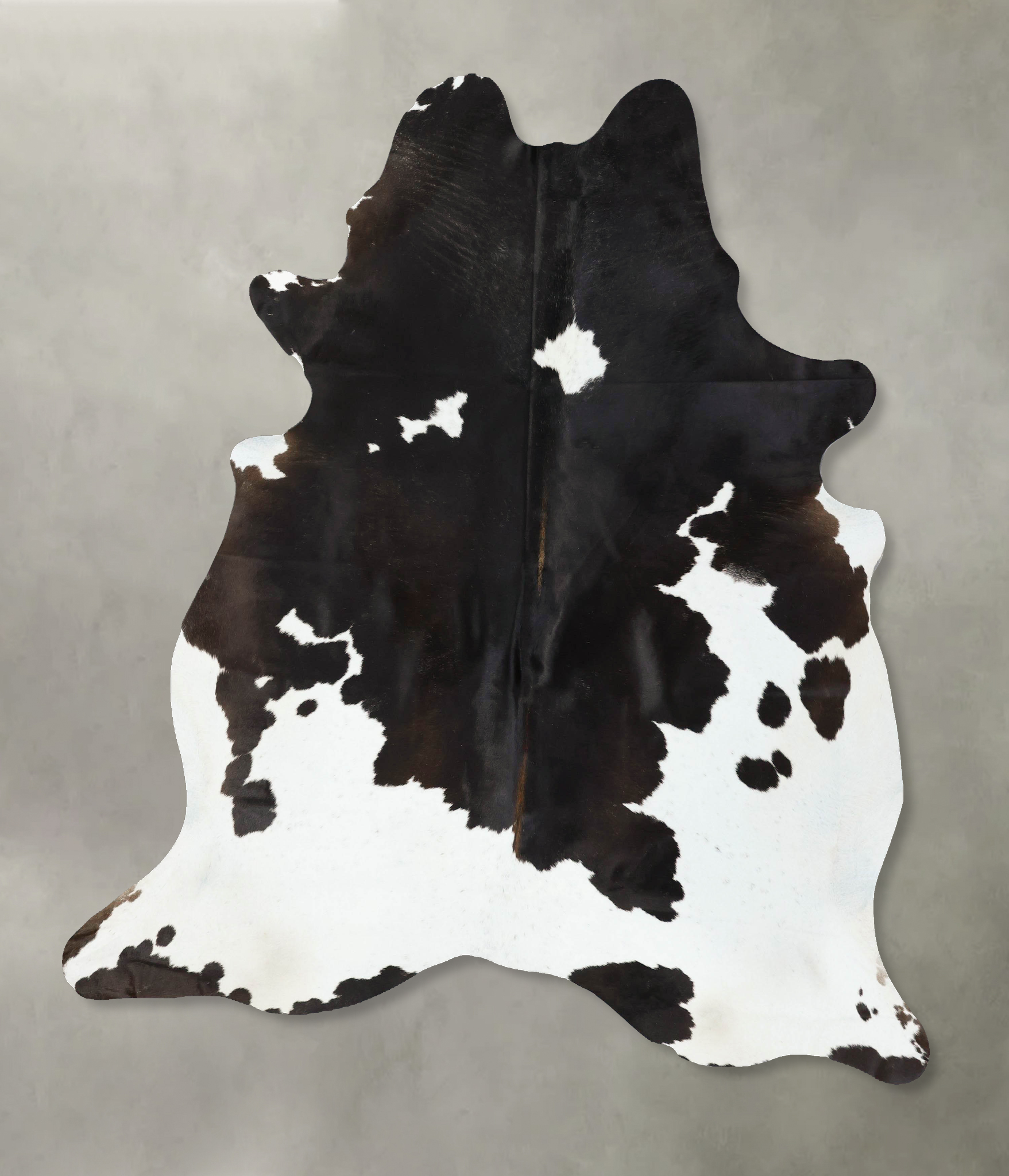 Chocolate and White Cowhide Rug #B25075