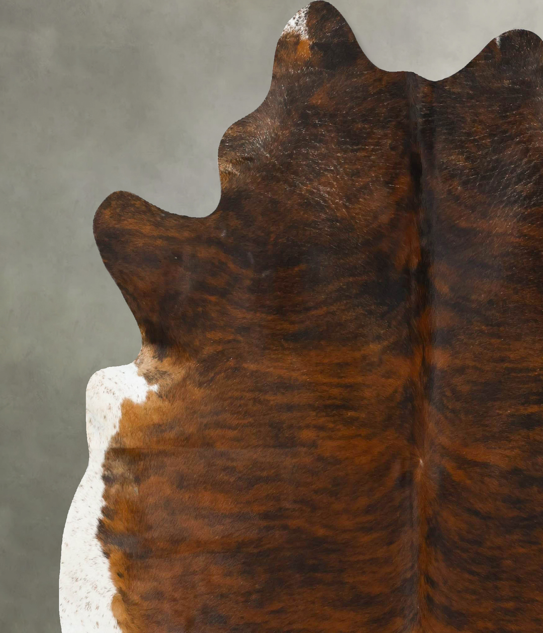 Dark Brindle XX-Large Brazilian Cowhide Rug 7'4"H x 6'10"W #B25076 by 