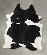 Black and White XX-Large Brazilian Cowhide Rug 8'6"H x 6'9"W #B25077 by Hudson Hides