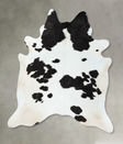 Black and White XX-Large Brazilian Cowhide Rug 8'5"H x 7'1"W #B25085 by Hudson Hides