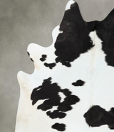 Black and White XX-Large Brazilian Cowhide Rug 8'5"H x 7'1"W #B25085 by Hudson Hides