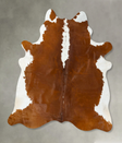 Hereford XX-Large Brazilian Cowhide Rug 8'4"H x 7'3"W #B25086 by Hudson Hides