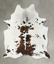 Chocolate and White XX-Large Brazilian Cowhide Rug 8'7"H x 6'7"W #B25089 by Hudson Hides