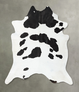 Black and White XX-Large Brazilian Cowhide Rug 8'0"H x 6'11"W #B25091 by Hudson Hides