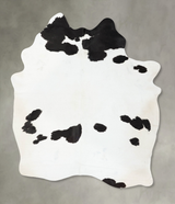 Black and White X-Large Brazilian Cowhide Rug 8'0"H x 5'8"W #B25100 by Hudson Hides