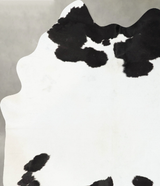 Black and White X-Large Brazilian Cowhide Rug 8'0"H x 5'8"W #B25100 by Hudson Hides