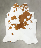 Brown and White XX-Large Brazilian Cowhide Rug 8'6"H x 7'0"W #B25101 by Hudson Hides