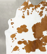 Brown and White XX-Large Brazilian Cowhide Rug 8'6"H x 7'0"W #B25101 by Hudson Hides