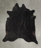 Solid Black XX-Large Brazilian Cowhide Rug 8'0