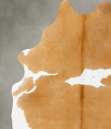 Beige and White X-Large Brazilian Cowhide Rug 7'11"H x 6'2"W #B25106 by Hudson Hides