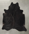 Solid Black XX-Large Brazilian Cowhide Rug 7'11