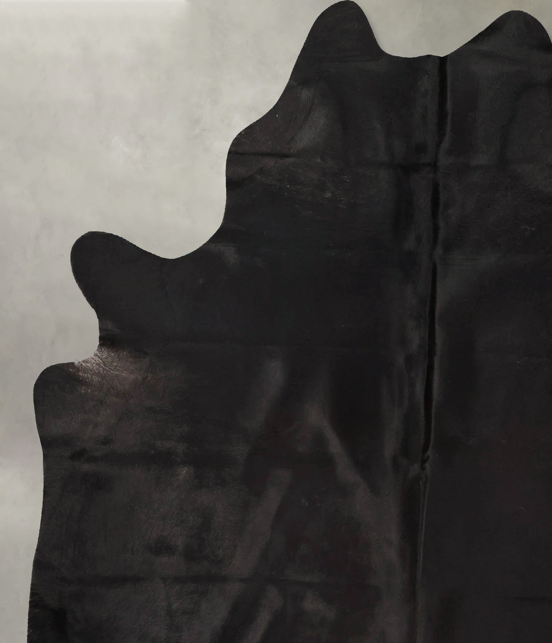 Solid Black XX-Large Brazilian Cowhide Rug 7'11"H x 6'6"W #B25108 by H