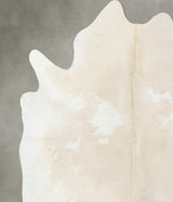 Ivory with Beige XX-Large Brazilian Cowhide Rug 7'8"H x 6'7"W #B25118 by Hudson Hides