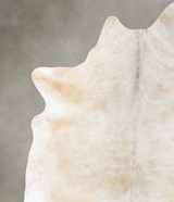 Ivory with Beige XX-Large Brazilian Cowhide Rug 8'4"H x 6'10"W #B25119 by Hudson Hides