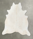 Ivory with Beige X-Large Brazilian Cowhide Rug 6'9"H x 6'1"W #B25151 by Hudson Hides