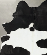 Black and White X-Large Brazilian Cowhide Rug 7'11"H x 5'8"W #B25175 by Hudson Hides