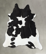 Black and White X-Large Brazilian Cowhide Rug 6'8"H x 6'0"W #B25178 by Hudson Hides