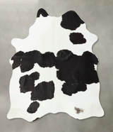 Black and White Large Brazilian Cowhide Rug 6'5"H x 5'5"W #B25179 by Hudson Hides