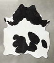 Black and White Large Brazilian Cowhide Rug 6'5"H x 5'7"W #B25180 by Hudson Hides