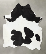 Black and White Large Brazilian Cowhide Rug 6'5"H x 5'7"W #B25180 by Hudson Hides
