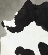 Black and White Large Brazilian Cowhide Rug 6'5"H x 5'7"W #B25180 by Hudson Hides