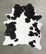 Black and White X-Large Brazilian Cowhide Rug 7'6"H x 5'6"W #B25181 by Hudson Hides