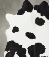 Black and White Large Brazilian Cowhide Rug 6'7"H x 5'9"W #B25182 by Hudson Hides