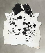 Black and White Large Brazilian Cowhide Rug 6'10"H x 5'4"W #B25183 by Hudson Hides