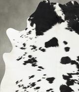 Black and White Large Brazilian Cowhide Rug 6'10"H x 5'4"W #B25183 by Hudson Hides