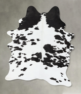 Black and White Large Brazilian Cowhide Rug 7'0"H x 4'5"W #B25184 by Hudson Hides