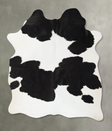 Black and White Large Brazilian Cowhide Rug 7'4"H x 5'5"W #B25185 by Hudson Hides