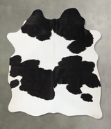 Black and White Large Brazilian Cowhide Rug 7'4"H x 5'5"W #B25185 by Hudson Hides