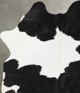 Black and White Large Brazilian Cowhide Rug 7'4"H x 5'5"W #B25185 by Hudson Hides