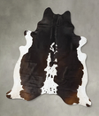 Chocolate and White XX-Large Brazilian Cowhide Rug 7'9"H x 6'6"W #B25192 by Hudson Hides