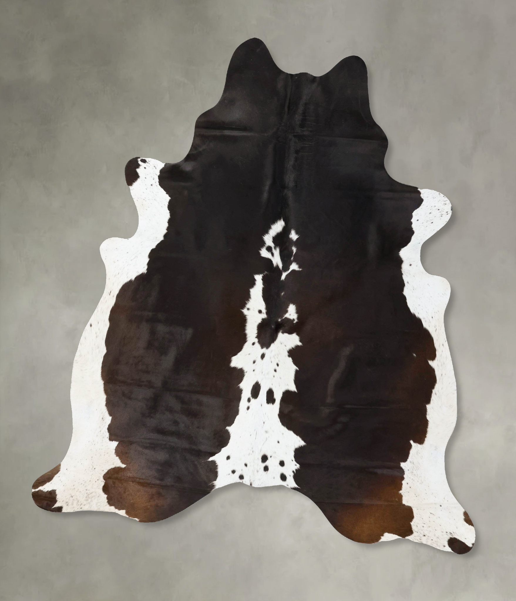 Chocolate and White Cowhide Rug #B25192