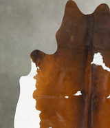 Chocolate and White X-Large Brazilian Cowhide Rug 6'9"H x 6'6"W #B25207 by Hudson Hides