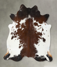 Chocolate and White X-Large Brazilian Cowhide Rug 6'7"H x 6'3"W #B25220 by Hudson Hides