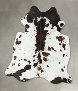 Chocolate and White Large Brazilian Cowhide Rug 6'8"H x 6'0"W #B25222 by Hudson Hides