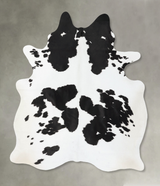 Black and White X-Large Brazilian Cowhide Rug 7'7"H x 6'1"W #B25224 by Hudson Hides