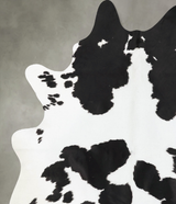 Black and White X-Large Brazilian Cowhide Rug 7'7"H x 6'1"W #B25224 by Hudson Hides