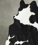 Black and White X-Large Brazilian Cowhide Rug 6'10"H x 6'6"W #B25225 by Hudson Hides